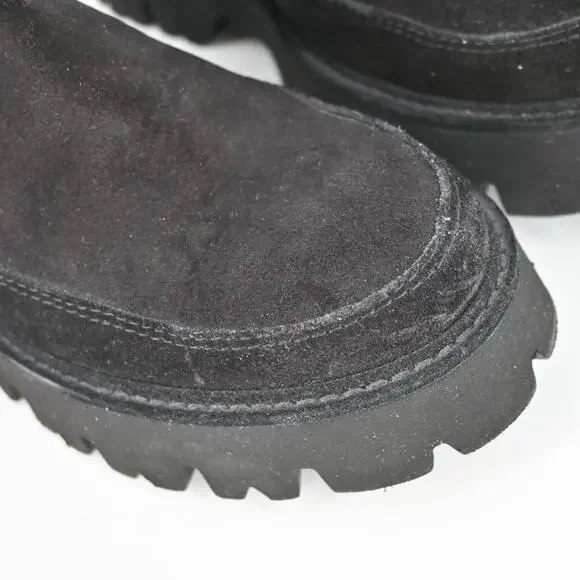 PEDRO GARCIA Black Suede Chelsea Booties Size 37.5